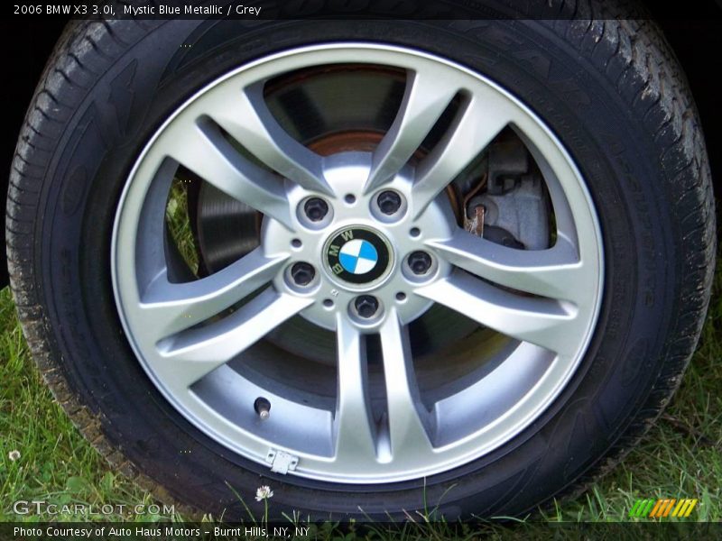 Mystic Blue Metallic / Grey 2006 BMW X3 3.0i