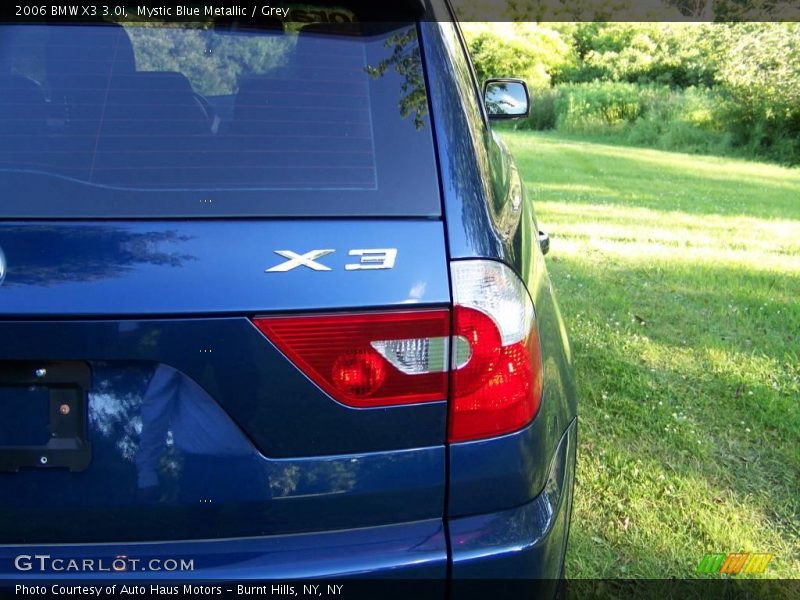 Mystic Blue Metallic / Grey 2006 BMW X3 3.0i