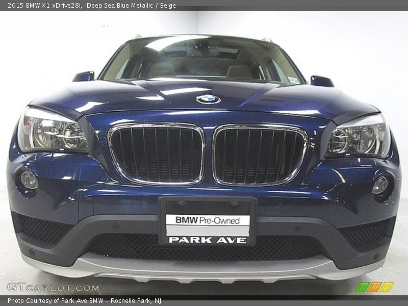 Deep Sea Blue Metallic / Beige 2015 BMW X1 xDrive28i