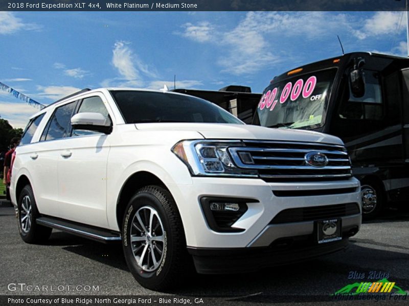White Platinum / Medium Stone 2018 Ford Expedition XLT 4x4