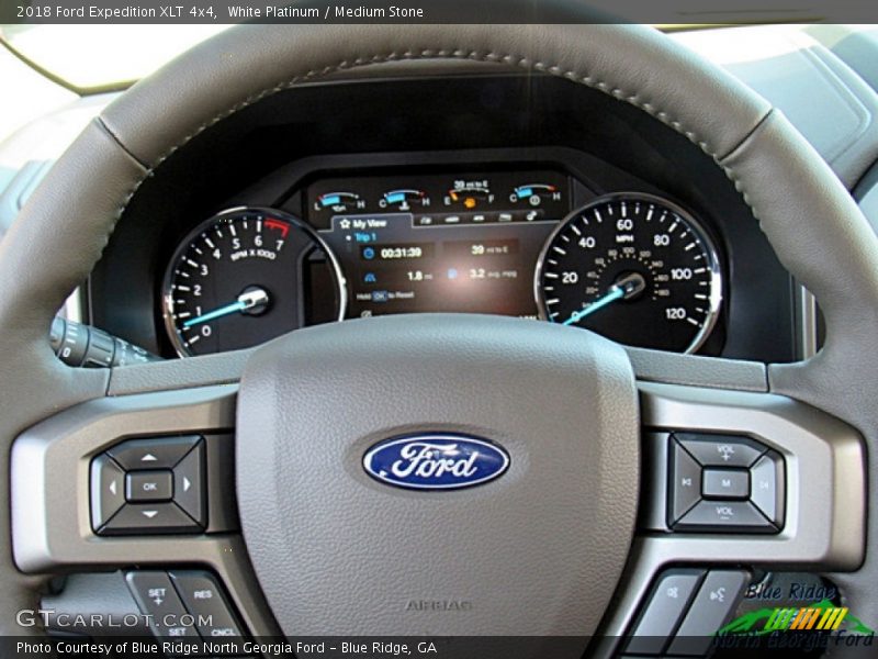 White Platinum / Medium Stone 2018 Ford Expedition XLT 4x4
