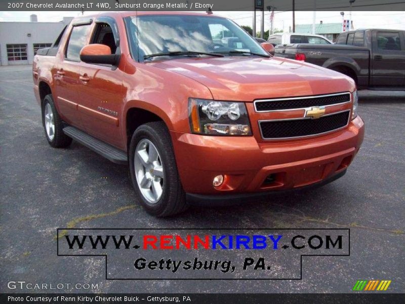 Sunburst Orange Metallic / Ebony 2007 Chevrolet Avalanche LT 4WD