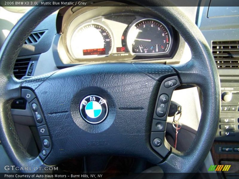 Mystic Blue Metallic / Grey 2006 BMW X3 3.0i