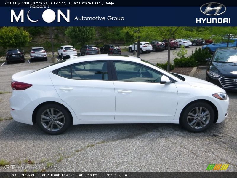 Quartz White Pearl / Beige 2018 Hyundai Elantra Value Edition