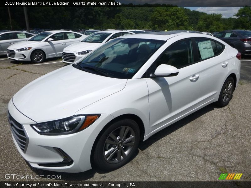 Quartz White Pearl / Beige 2018 Hyundai Elantra Value Edition