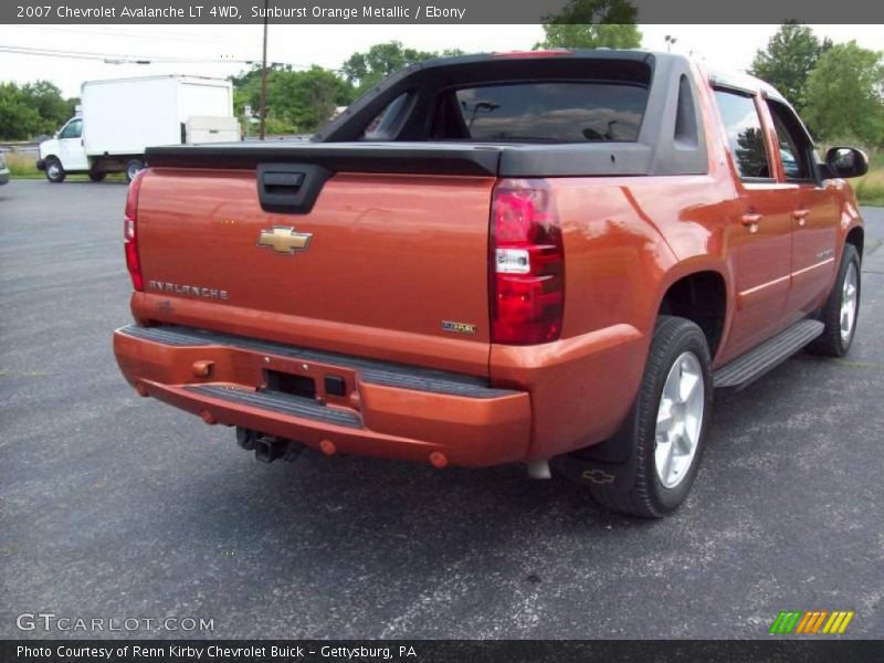 Sunburst Orange Metallic / Ebony 2007 Chevrolet Avalanche LT 4WD