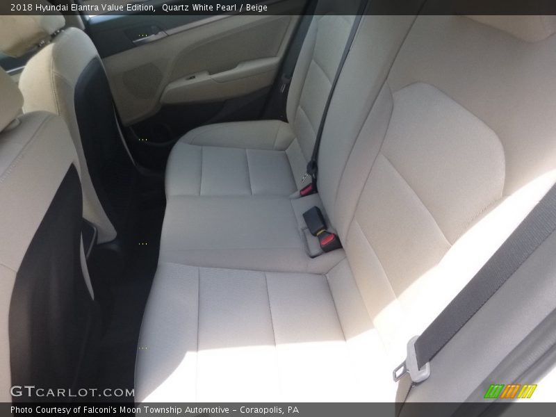 Quartz White Pearl / Beige 2018 Hyundai Elantra Value Edition