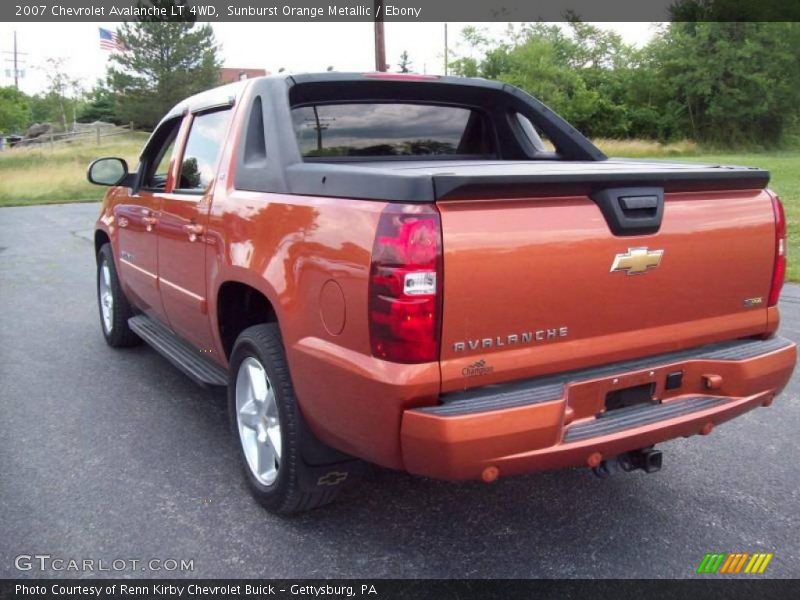 Sunburst Orange Metallic / Ebony 2007 Chevrolet Avalanche LT 4WD