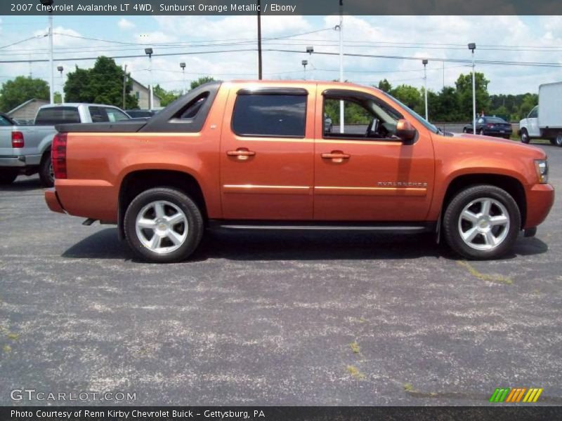 Sunburst Orange Metallic / Ebony 2007 Chevrolet Avalanche LT 4WD