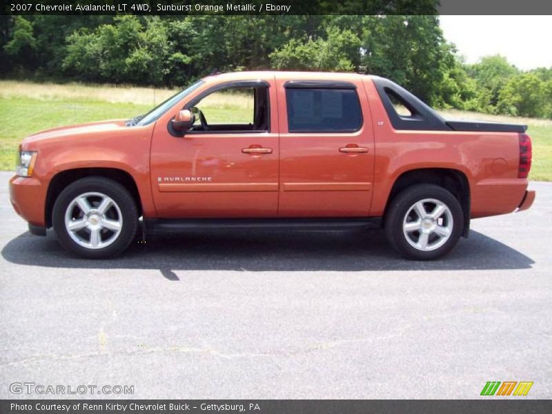 Sunburst Orange Metallic / Ebony 2007 Chevrolet Avalanche LT 4WD