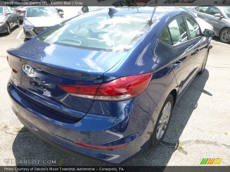 Electric Blue / Gray 2018 Hyundai Elantra SEL