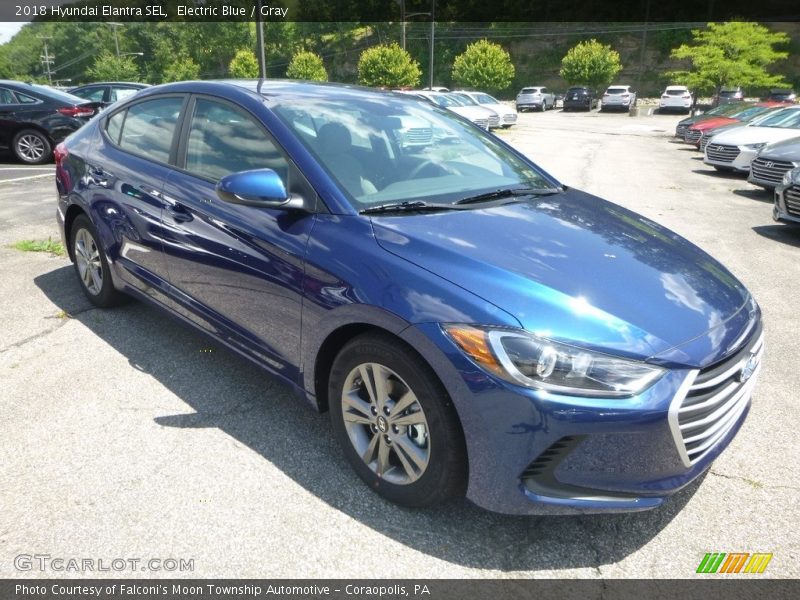 Electric Blue / Gray 2018 Hyundai Elantra SEL