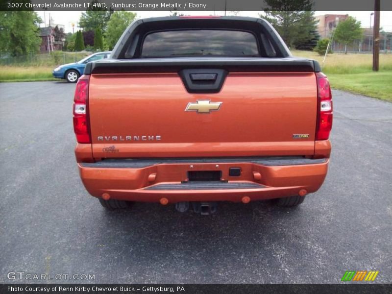 Sunburst Orange Metallic / Ebony 2007 Chevrolet Avalanche LT 4WD