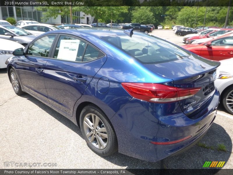 Electric Blue / Gray 2018 Hyundai Elantra SEL