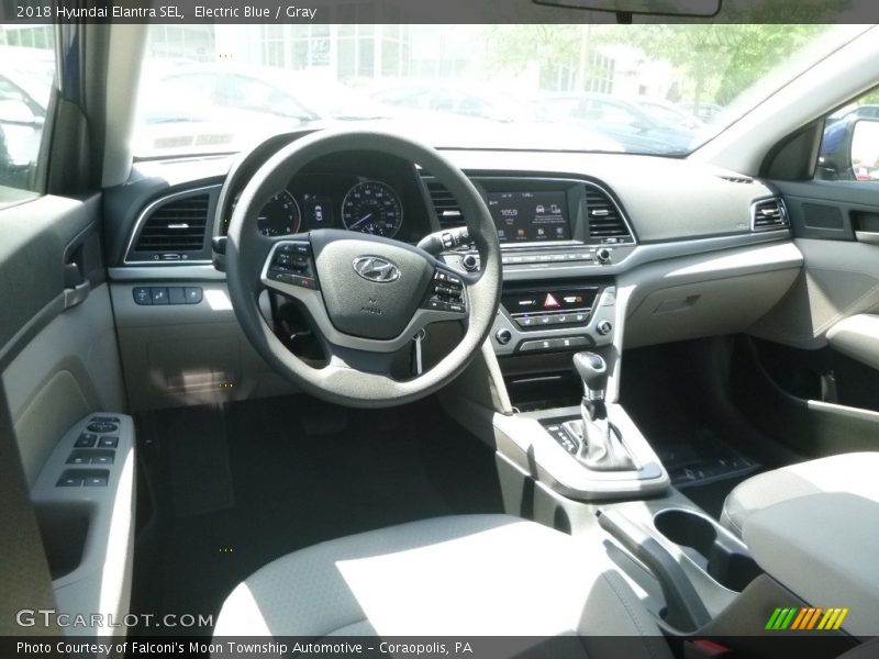 Electric Blue / Gray 2018 Hyundai Elantra SEL