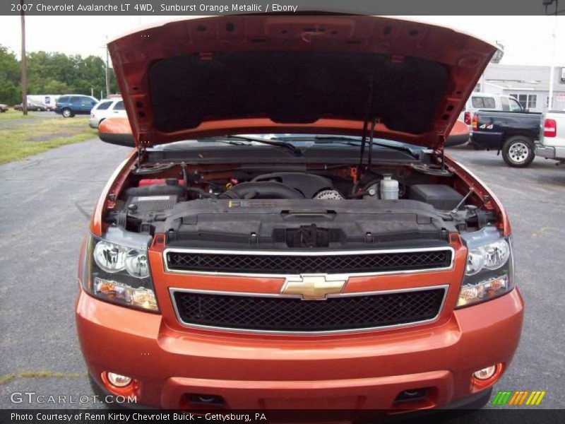 Sunburst Orange Metallic / Ebony 2007 Chevrolet Avalanche LT 4WD