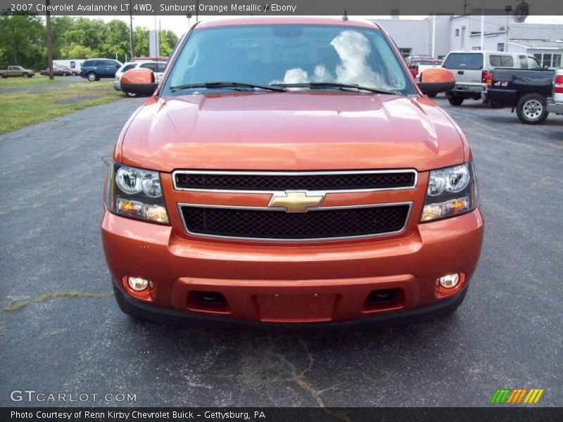 Sunburst Orange Metallic / Ebony 2007 Chevrolet Avalanche LT 4WD