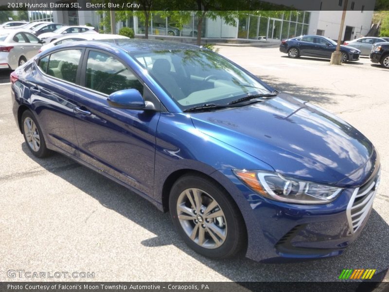 Electric Blue / Gray 2018 Hyundai Elantra SEL