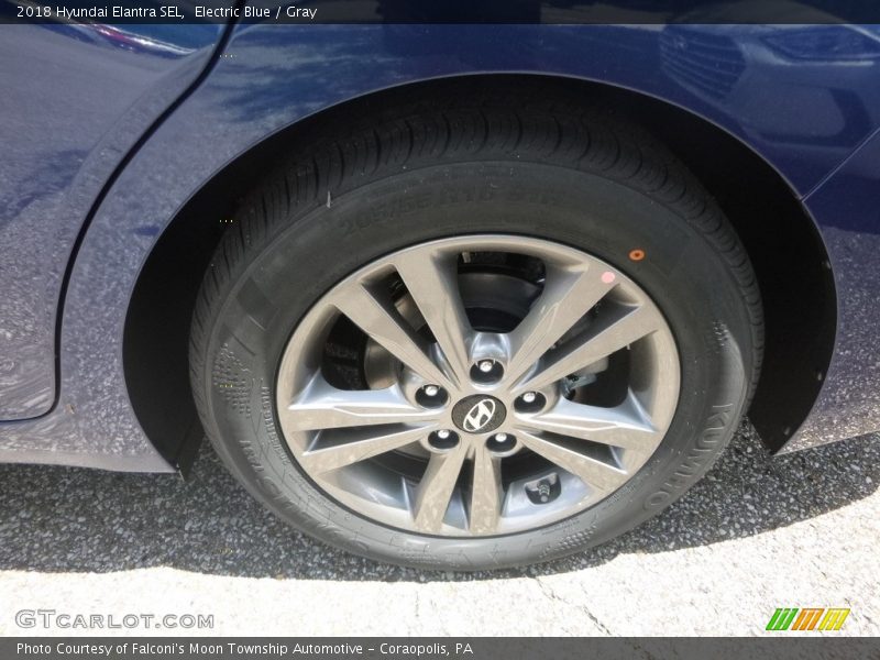 Electric Blue / Gray 2018 Hyundai Elantra SEL