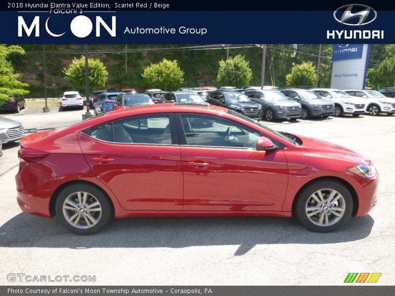 Scarlet Red / Beige 2018 Hyundai Elantra Value Edition