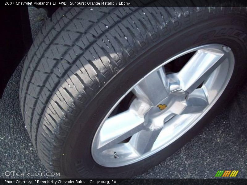 Sunburst Orange Metallic / Ebony 2007 Chevrolet Avalanche LT 4WD