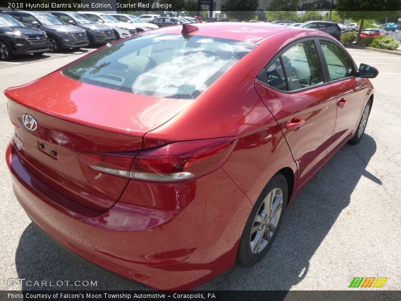 Scarlet Red / Beige 2018 Hyundai Elantra Value Edition