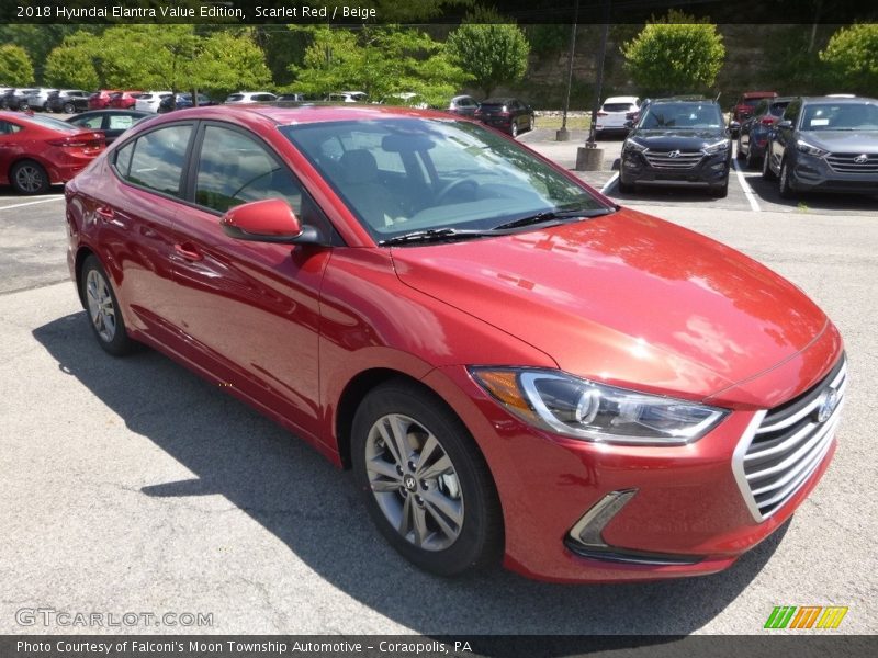 Scarlet Red / Beige 2018 Hyundai Elantra Value Edition