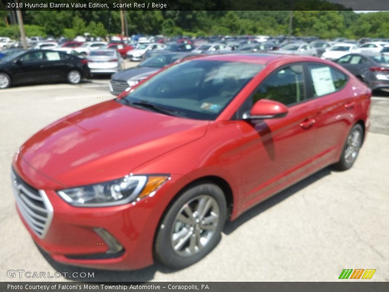 Scarlet Red / Beige 2018 Hyundai Elantra Value Edition