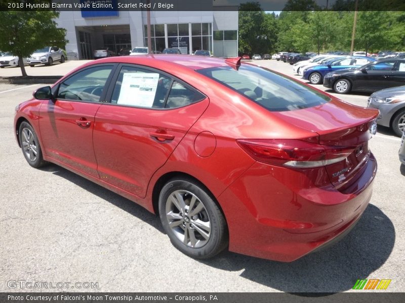Scarlet Red / Beige 2018 Hyundai Elantra Value Edition