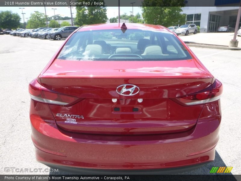 Scarlet Red / Beige 2018 Hyundai Elantra Value Edition