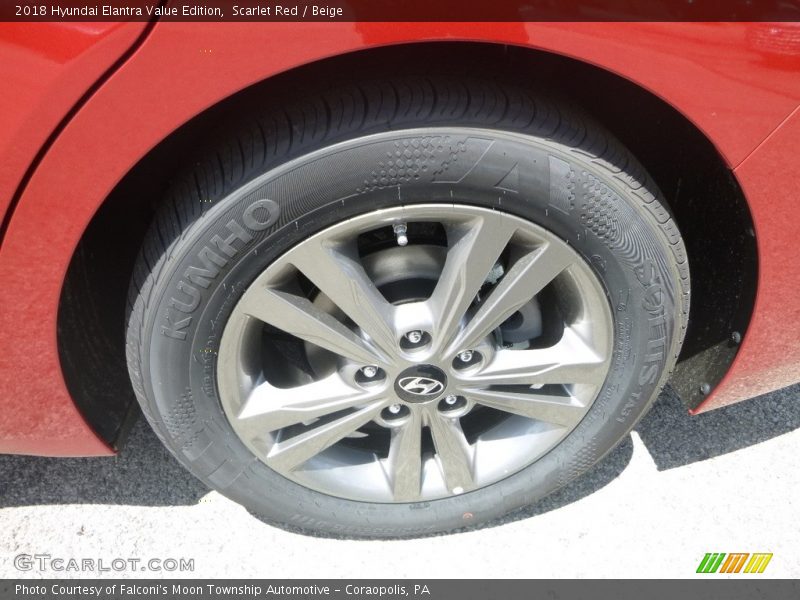 Scarlet Red / Beige 2018 Hyundai Elantra Value Edition