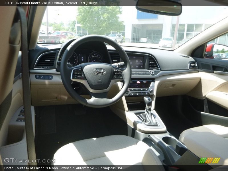 Scarlet Red / Beige 2018 Hyundai Elantra Value Edition