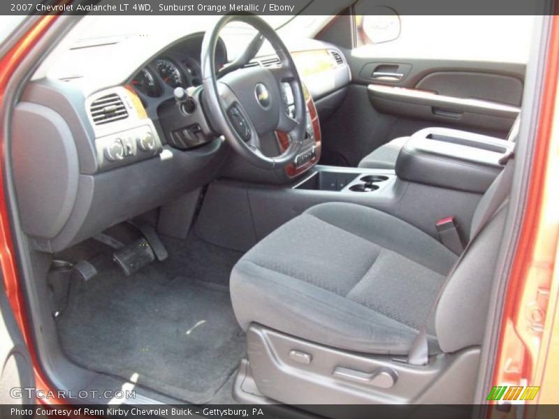 Sunburst Orange Metallic / Ebony 2007 Chevrolet Avalanche LT 4WD