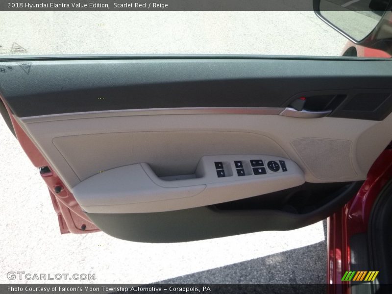 Scarlet Red / Beige 2018 Hyundai Elantra Value Edition
