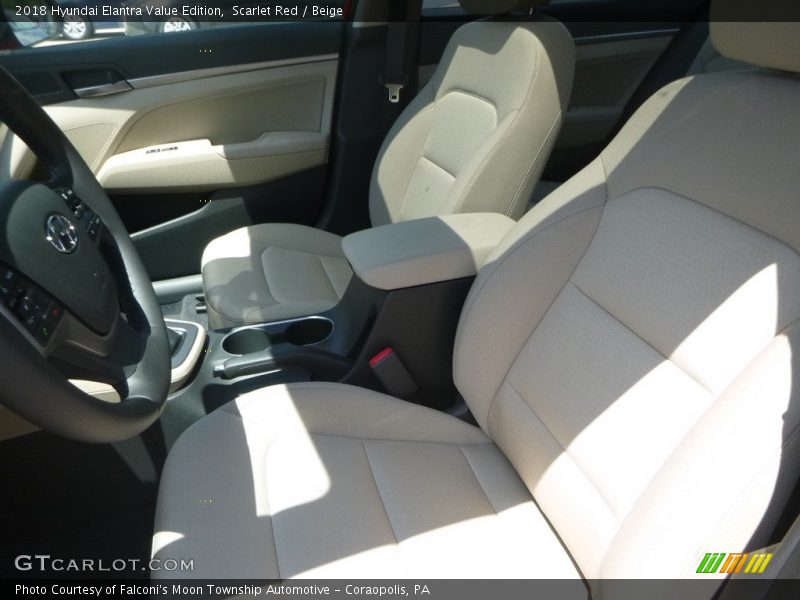 Scarlet Red / Beige 2018 Hyundai Elantra Value Edition
