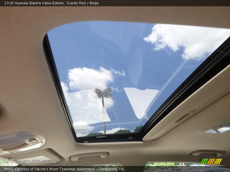 Scarlet Red / Beige 2018 Hyundai Elantra Value Edition