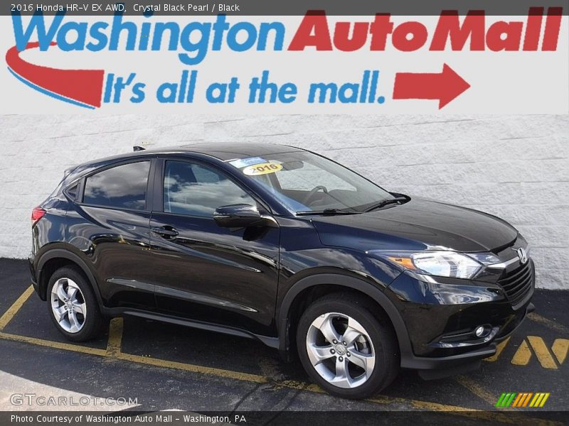 Crystal Black Pearl / Black 2016 Honda HR-V EX AWD