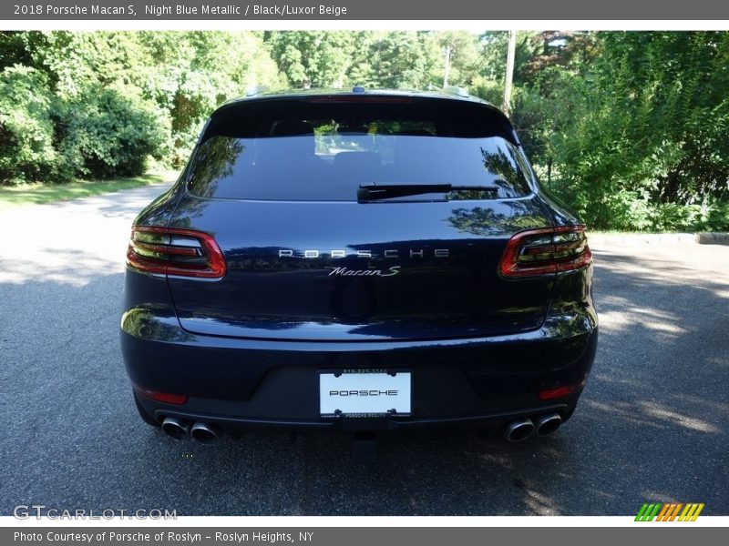 Night Blue Metallic / Black/Luxor Beige 2018 Porsche Macan S