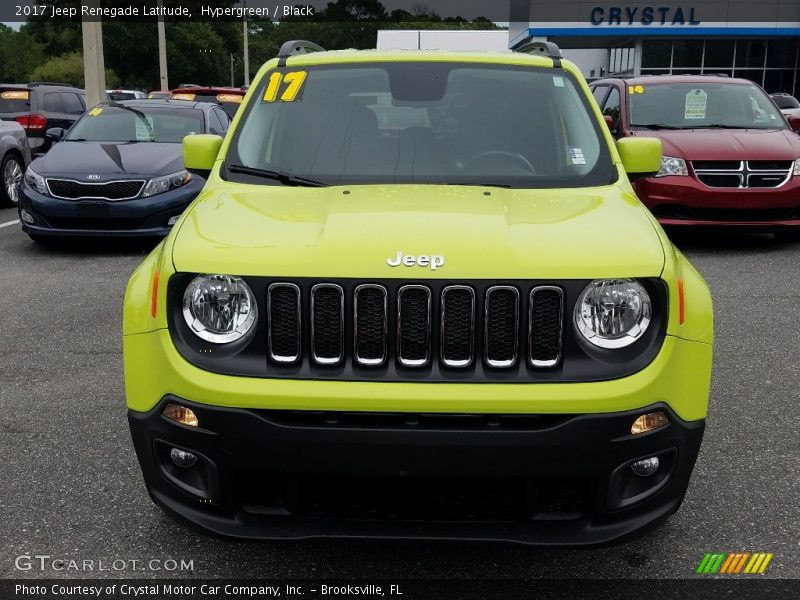Hypergreen / Black 2017 Jeep Renegade Latitude