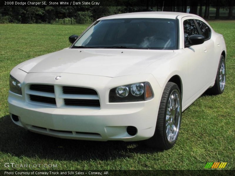 Stone White / Dark Slate Gray 2008 Dodge Charger SE