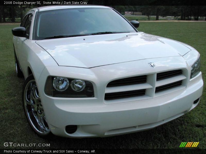 Stone White / Dark Slate Gray 2008 Dodge Charger SE