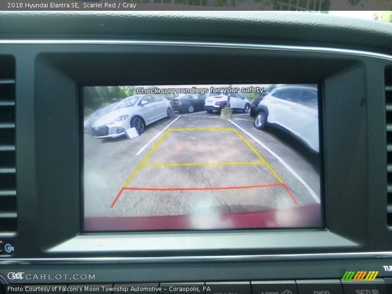 Scarlet Red / Gray 2018 Hyundai Elantra SE