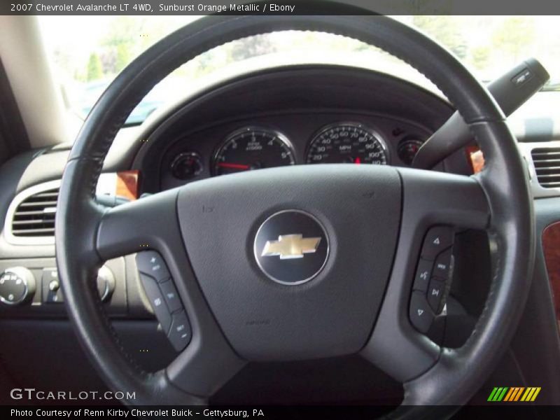 Sunburst Orange Metallic / Ebony 2007 Chevrolet Avalanche LT 4WD
