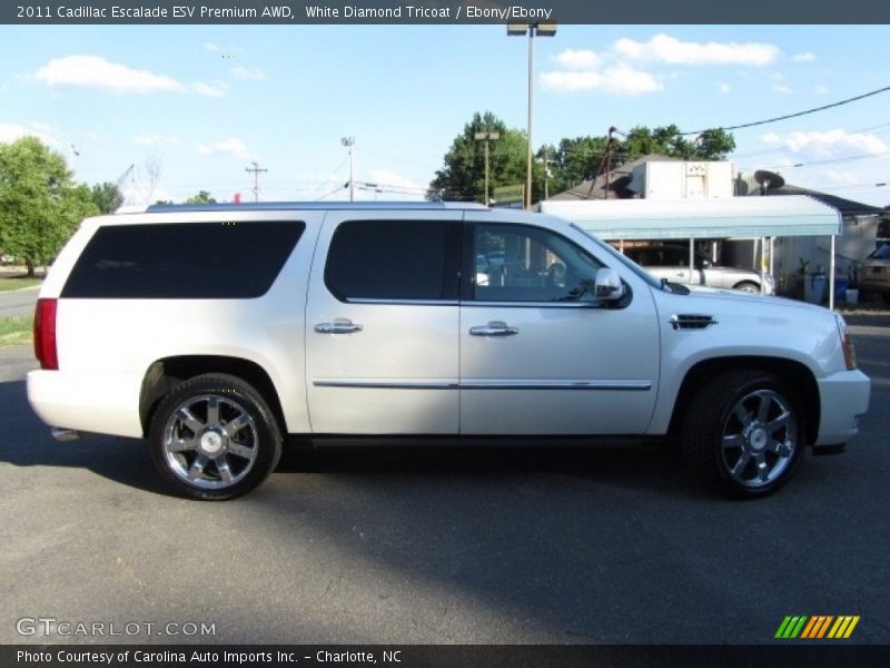 White Diamond Tricoat / Ebony/Ebony 2011 Cadillac Escalade ESV Premium AWD