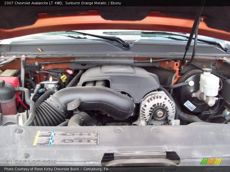 Sunburst Orange Metallic / Ebony 2007 Chevrolet Avalanche LT 4WD