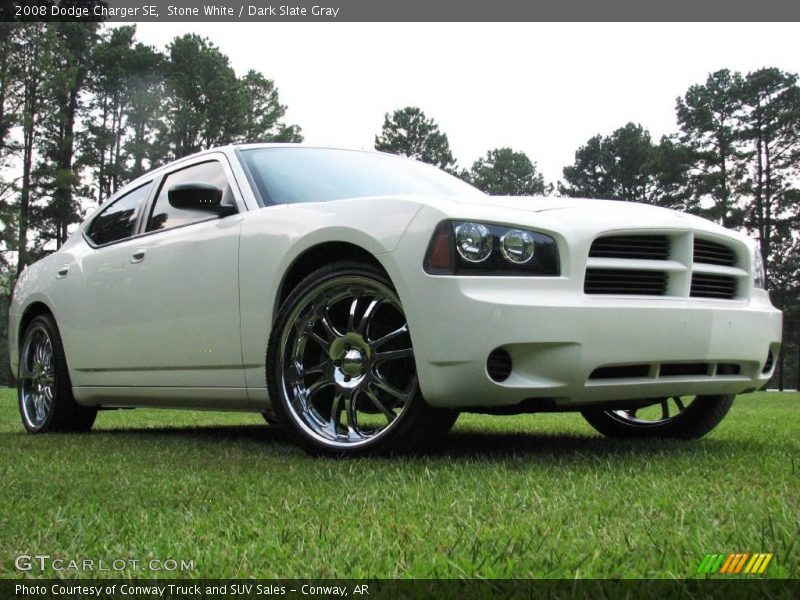 Stone White / Dark Slate Gray 2008 Dodge Charger SE