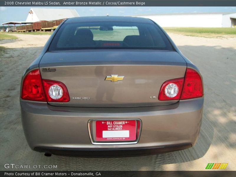 Amber Bronze Metallic / Cocoa/Cashmere Beige 2008 Chevrolet Malibu LS Sedan