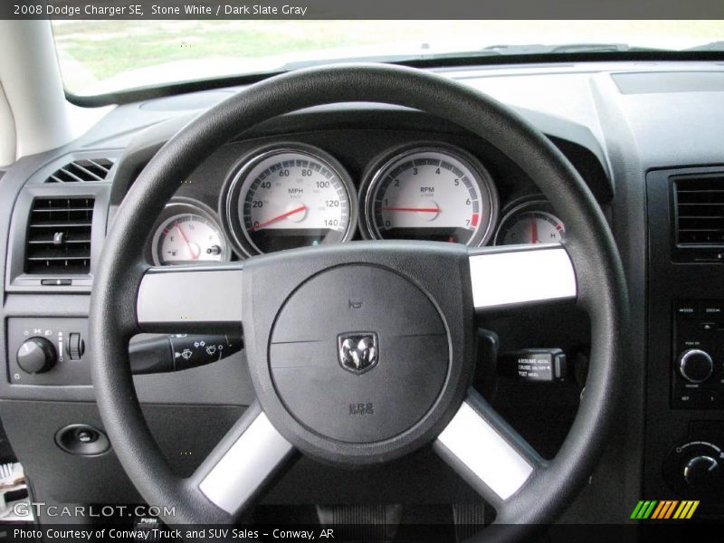 Stone White / Dark Slate Gray 2008 Dodge Charger SE