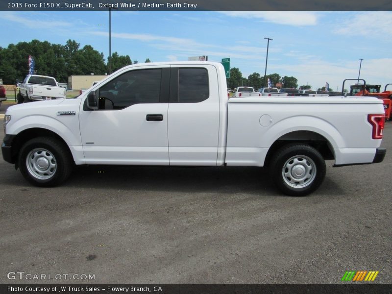 Oxford White / Medium Earth Gray 2015 Ford F150 XL SuperCab