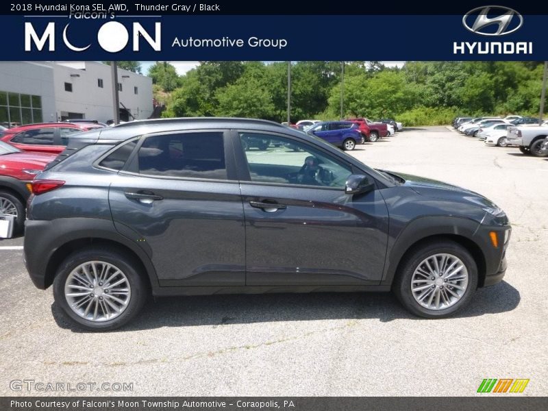 Thunder Gray / Black 2018 Hyundai Kona SEL AWD